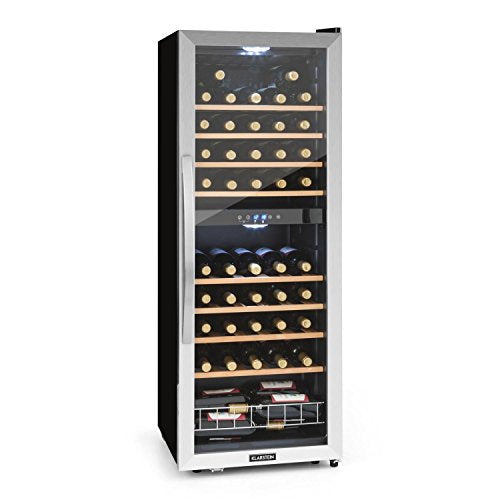 Klarstein Weinkühlschrank, Getränkekühlschrank Schmal, Kühlschrank mit Glastür