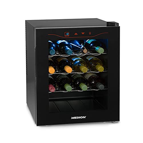 MEDION MD 15803 Weinkühlschrank, 46 Liter Fassungsvermögen, beleuchtetes LED-Display