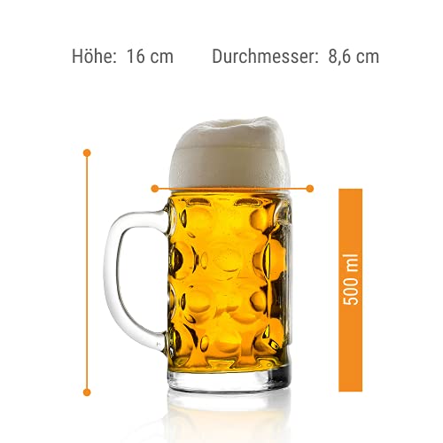 STÖLZLE OBERGLAS ISAR Maßkrug 0,5l, Original Oktoberfest, 6er Set