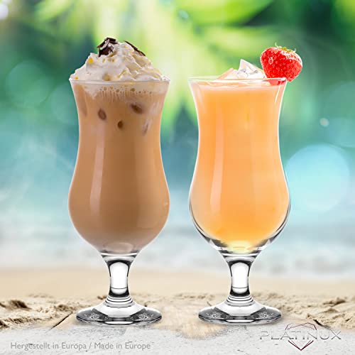 Platinux Cocktailgläser 400ml aus Glas Set 6-Teilig, Longdrinkgläser Partygläser