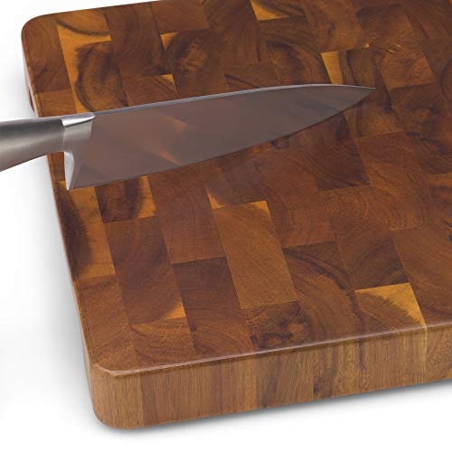 WMF Schneidebrett XL 40 x 32 x 4 cm, Holz, Akazienholz, klingenschonend, große Arbeitsfläche, Stirnholzoptik