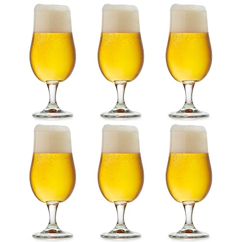 Libbey Bierglas Munique 370ml, 6er Set, mit Fuß, hohe Qualität