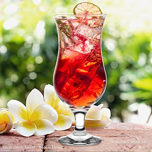Platinux Cocktailgläser 400ml aus Glas Set 6-Teilig, Longdrinkgläser Partygläser