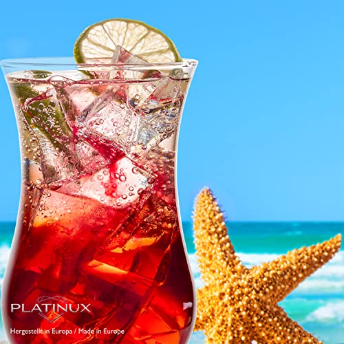 Platinux Cocktailgläser 400ml aus Glas Set 6-Teilig, Longdrinkgläser Partygläser