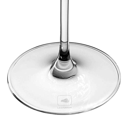 GRAVURZEILE Leonardo Puccini Weinglas mit Gravur, Personalisiert mit Initial & Name, Rotweinglas, Weißweinglas