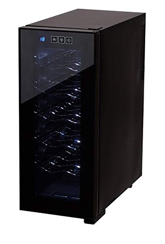 CAMRY Weinkühlschrank 33 Liter für 12 Flasche Weinkühler mit LED Beleuchtung