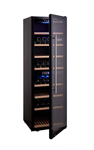 BODEGA43-180 Weinkühlschrank Freistehend Groß, Weinklimaschrank mit 2 Zonen, 5-20 ºC für bis zu 180 Flaschen