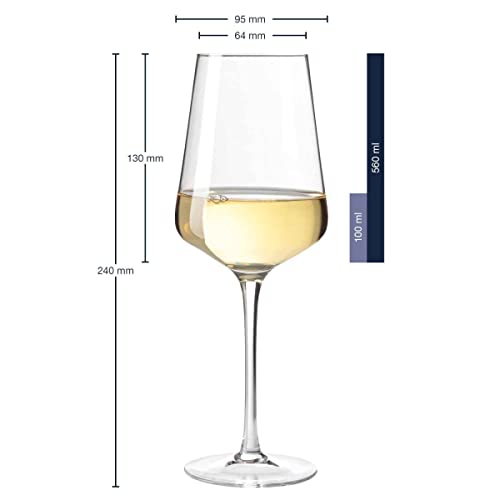 GRAVURZEILE Leonardo Puccini Weinglas mit Gravur, Personalisiert mit Initial & Name, Rotweinglas, Weißweinglas