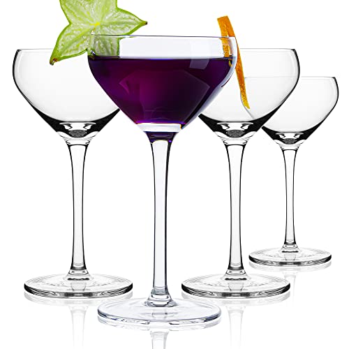 Sipour Cocktail-Gläser 4er-Set 170ml, bruchsicher & elegantes Design, Gläser-Set