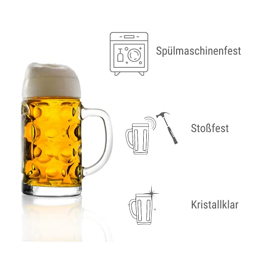 STÖLZLE OBERGLAS ISAR Maßkrug 0,5l, Original Oktoberfest, 6er Set