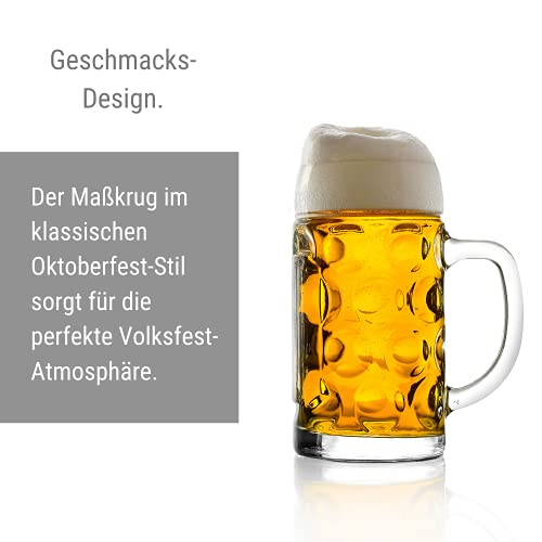 STÖLZLE OBERGLAS ISAR Maßkrug 0,5l, Original Oktoberfest, 6er Set