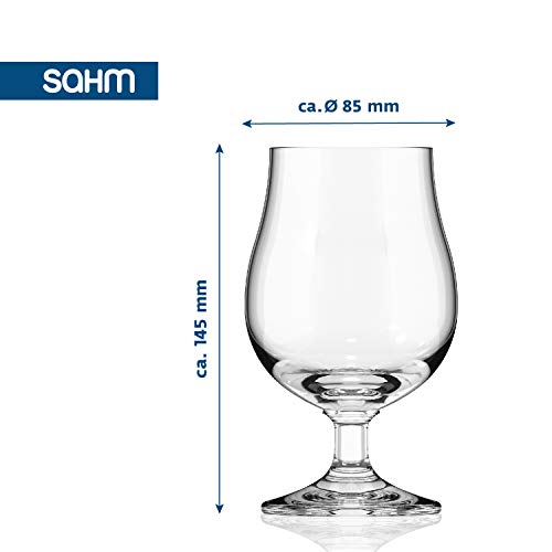 SAHM Bristol Pokal Biergläser 0,3l, 6 Stück, Biertulpe, Pilsgläser & Craft Beer Gläser
