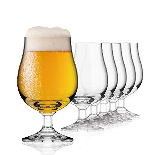 SAHM Bristol Pokal Biergläser 0,3l, 6 Stück, Biertulpe, Pilsgläser & Craft Beer Gläser