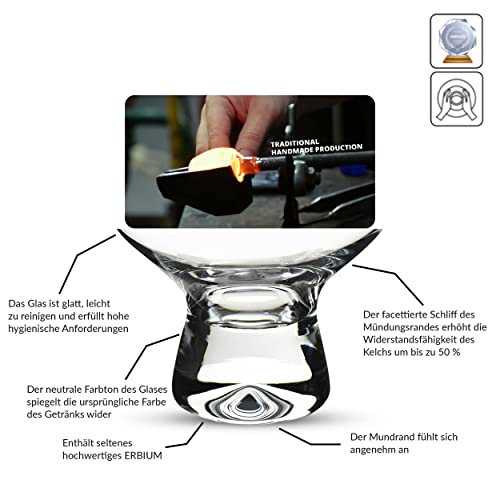 B.BOHEMIAN 4-teiliges Aperol Cocktailgläser 540ml Handgefertigt & Exklusiv