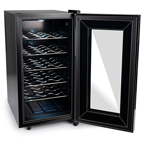 Alpina Weinkühlschrank 18 Flaschen Kapazität, Temperatur Regelbar von 11°C bis 22°C