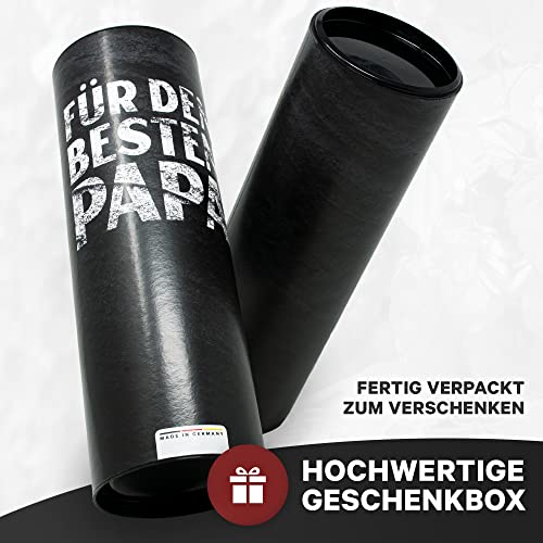 getbrave Weizenglas, Bester Papa der Welt 0,5l in Geschenkbox, Bierglas Bierkrug