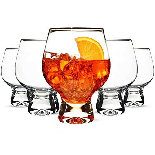 B.BOHEMIAN 4-teiliges Aperol Cocktailgläser 540ml Handgefertigt & Exklusiv