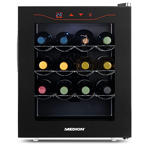 MEDION MD 15803 Weinkühlschrank, 46 Liter Fassungsvermögen, beleuchtetes LED-Display