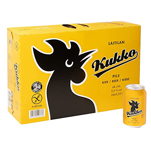 KUKKO PILS (24 X 0,33 L) EINWEG | Finnisches Bier im tragbaren Party-Pack
