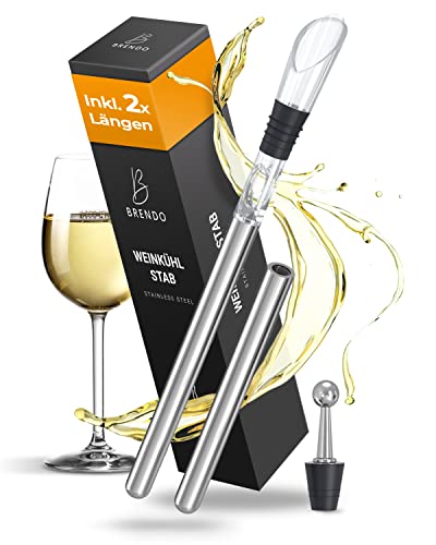Brendo® 4-in-1 Premium Weinkühlstab, Weinkühler Stab inkl. 2 Stäben