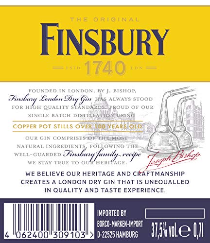 Finsbury London Dry Gin mit 37,5%