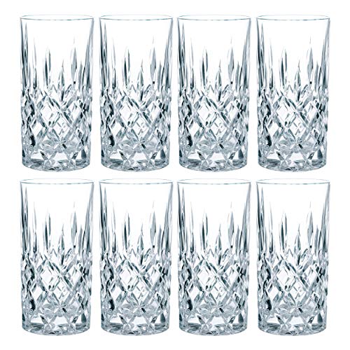 Nachtmann Noblesse Longdrinkglas Set, 8er Set, Wasserglas, Kristallglas
