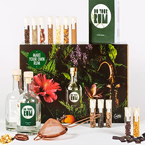 DO YOUR RUM | DIY Infusion Set für zu Hause & als Geschenk | Flavoured & Aged Rum einfach selber-machen | 12 Hölzer & Botanicals im Glas | DO YOUR GIN bekannt aus Sat1, Vogue, Spiegel