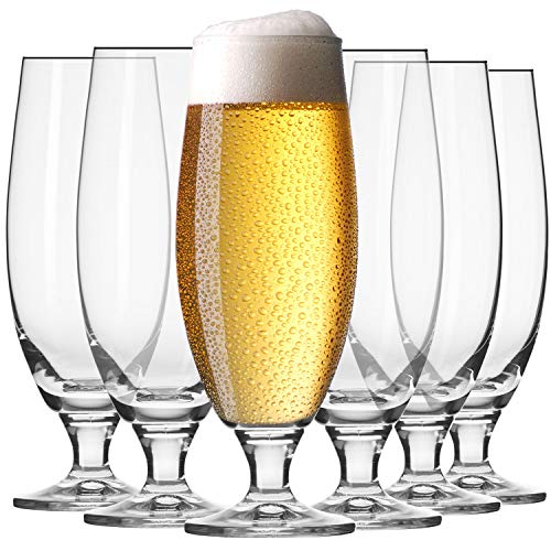 Krosno Pokal Craft Bier-Gläser 0,5l, Set von 6, Elite Kollektion, Spülmaschinenfest