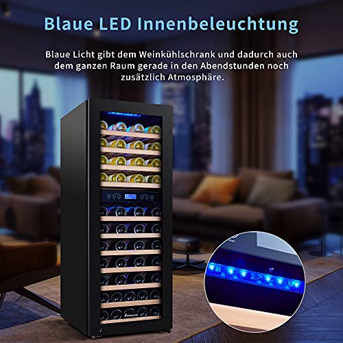 Kalamera Weinkühlschrank 2 Zonen für 73 Flaschen