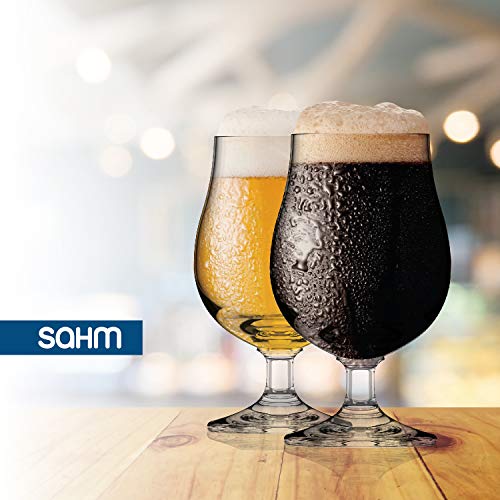 SAHM Bristol Pokal Biergläser 0,3l, 6 Stück, Biertulpe, Pilsgläser & Craft Beer Gläser