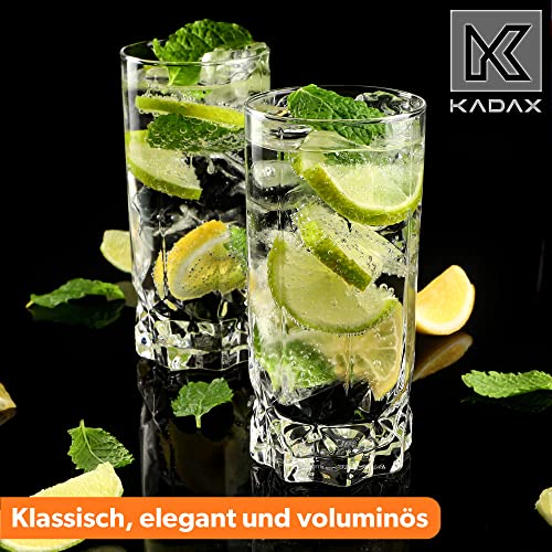 KADAX Trinkgläser, 6er Set, Saftgläser aus Glas