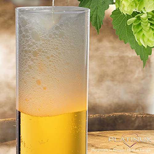 PLATINUX Hohe Biergläser 200ml, Set 6-Teilig, Kölschglas