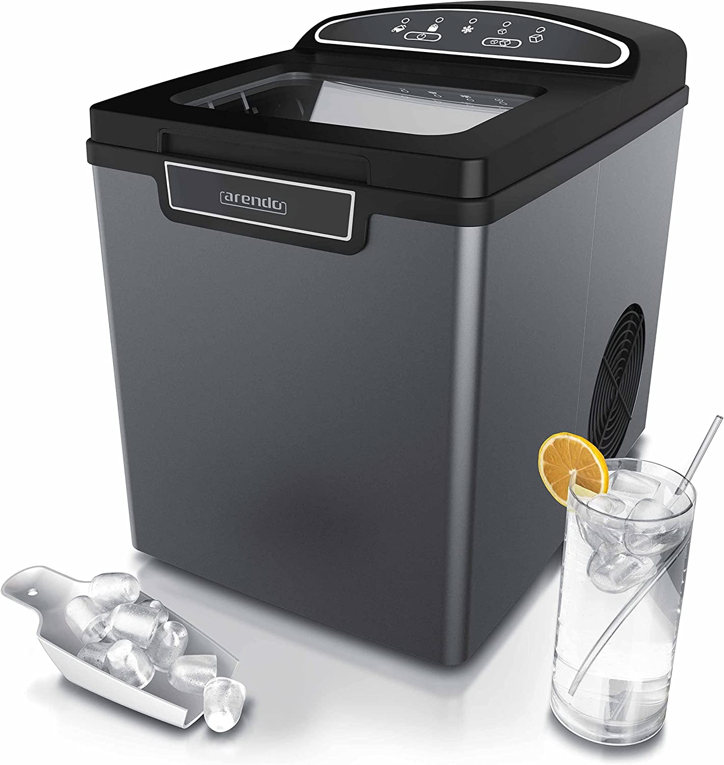 Arendo - Eiswürfelmaschine Edelstahl - Eiswürfelbereiter, Ice Cube Maker Maschine